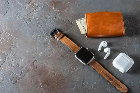 Leather accessories Stock Photos
