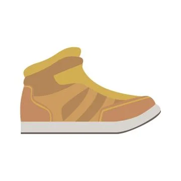 Leather Autumn Sneaker Shoe, Isolated Footwear Flat Icon, Shoes Store Assortment Stock Illustration