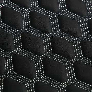 Leather background with sewing stitch Stock Photos