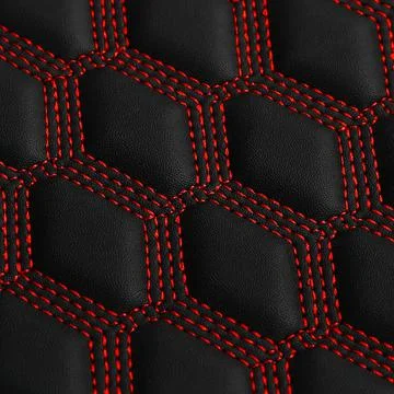Leather background with sewing stitch Stock Photos