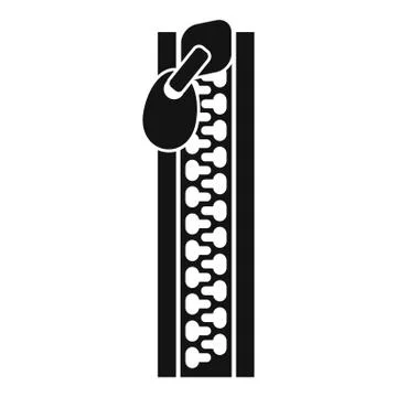 Leather bag zipper icon, simple style イラスト素材