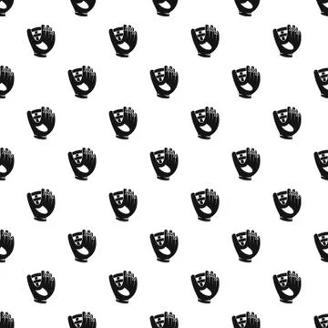 Leather baseball glove pattern vector Stock Illustration