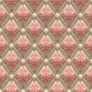 Leather beige upholstery with pattern Stock Illustration