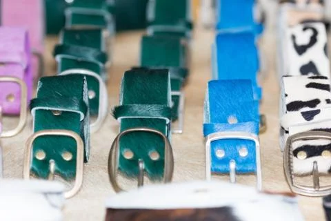Leather belts 스톡 사진