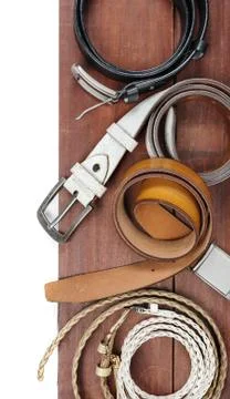 Leather belts Stock Photos
