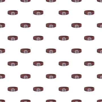 Leather belts repeating pattern on white background Stock Illustration