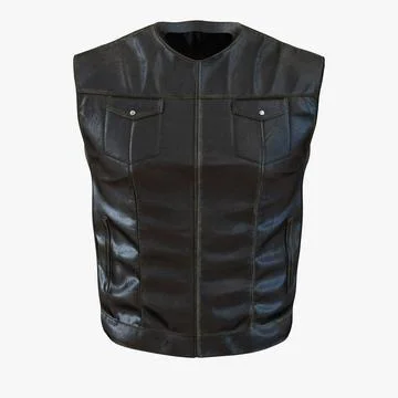 Leather Biker Vest Generic ~ 3D Model #90659716 | Pond5