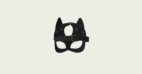 Leather black mask video Stock Footage 293725741