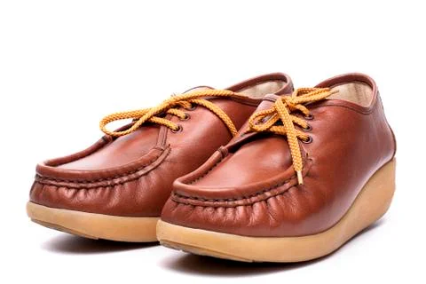 Leather boat shoe Stock Photos