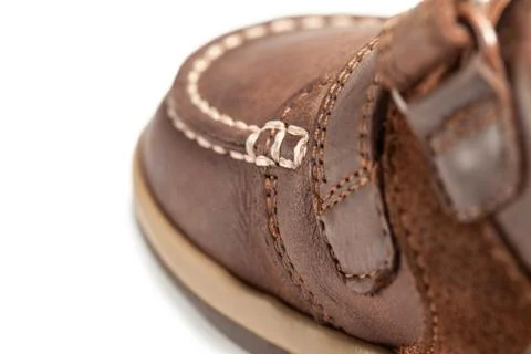 Leather boot details Stock Photos