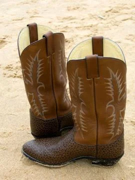 Leather boots Foto stock