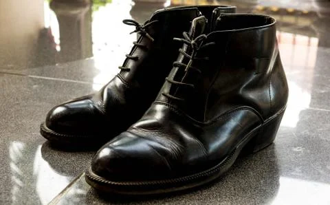 Leather boots Stock Photos