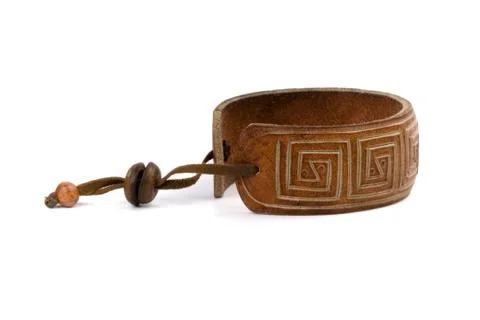 Leather bracelet Foto stock