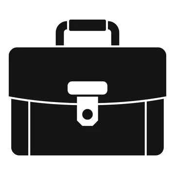Leather briefcase icon, simple style Stock Illustration