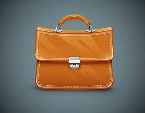 Leather briefcase. Illustration. Stock Illustration