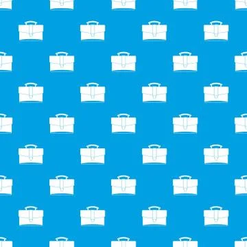 Leather briefcase pattern seamless blue 스톡 일러스트