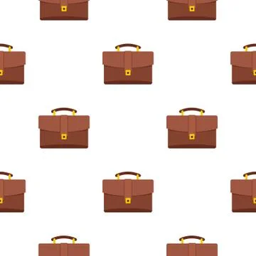 Leather briefcase pattern seamless Stock Illustration