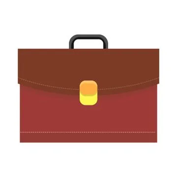 Leather Briefcase Vector Illustration Logo Icon Illustration