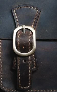 Leather brown bag background Stock Photos