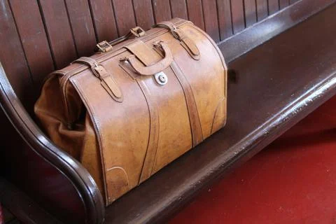 Leather Carrying Briefcase. Stock Photos