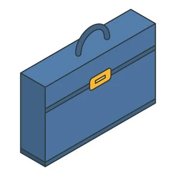 Leather case icon, isometric style Stock Illustration
