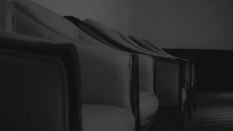 Leather chairs in the hall Stock Footage 91586127