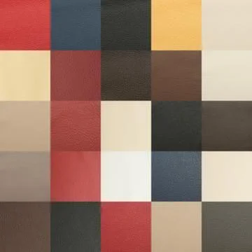Leather chart with many color samples Stock Illustration