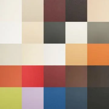 Leather chart with many color samples Stock Illustration