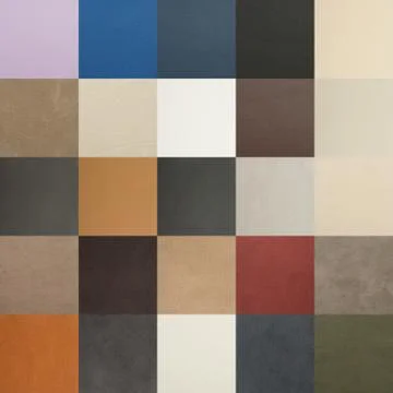 Leather chart with many color samples Stock Illustration