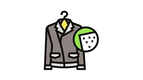 Leather cleaning laundry wash color icon animation Stock Footage 326111237