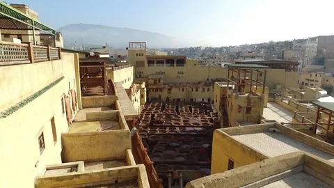 Leather coloring in Fez Stock Footage 92422025