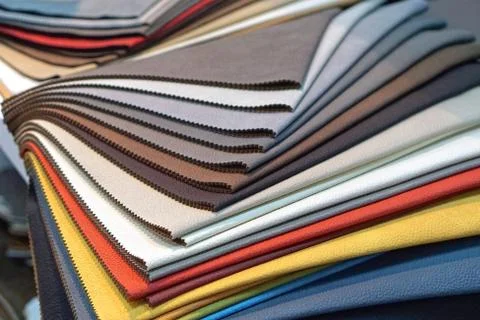 Leather colour samples Stock Photos