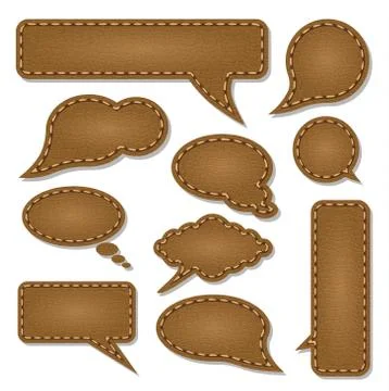 Leather communication bubbles Stock Illustration