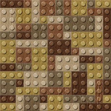 Leather construction blocks stacked for seamless background Stockillustratie