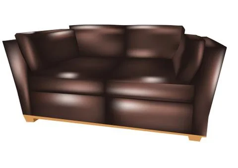 Leather couch Stock Illustration