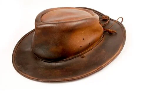 Leather cowboy hat Foto stock