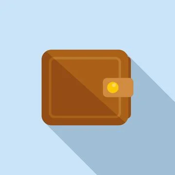 Leather craft wallet icon flat vector. Tape measure machine Stock Illustration