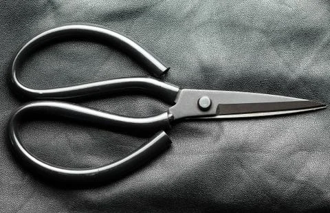 Leather Cutting Scissors. Stock Photos
