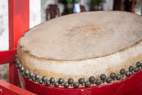 Leather drums Stock Photos