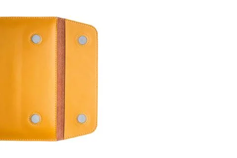 Leather envelope on white background Stock Photos