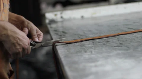 Leather Factory Stock Footage 27259506