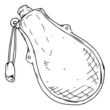 Leather flask icon. Stock Illustration