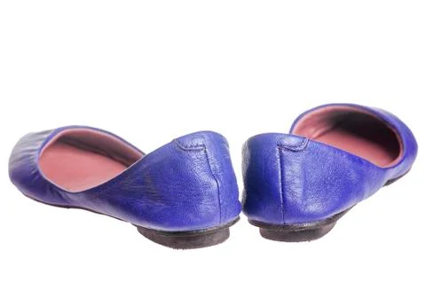 Leather flat shoes Foto stock
