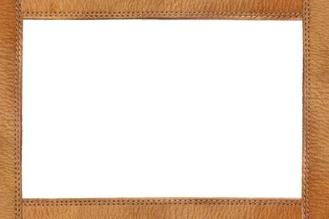 Leather frame with quilting Stock Photos