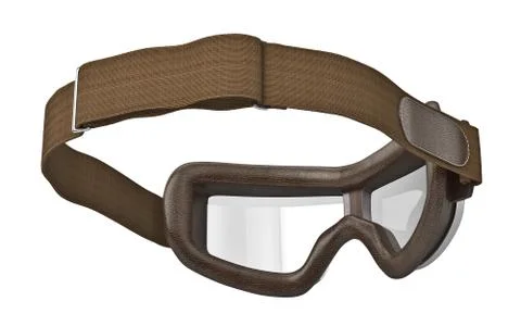 Leather glasses with strap, bottom view 스톡 일러스트