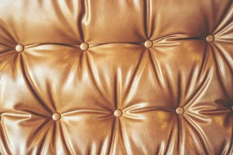 Leather gold color pattern texture background, vintage filter image Stock Photos