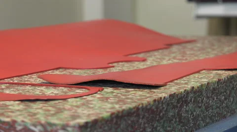 Leather goods master craftsman at work Stock Footage 61153433