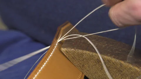 Leather goods master craftsman at work Stock Footage 61160827