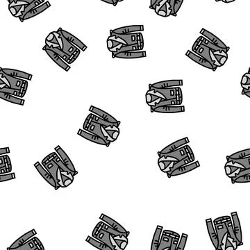 Leather jacket clothes vector seamless pattern 库存插图