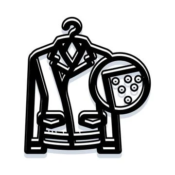 Leather jacket dry cleaning process icon illustration Stock Illustration
